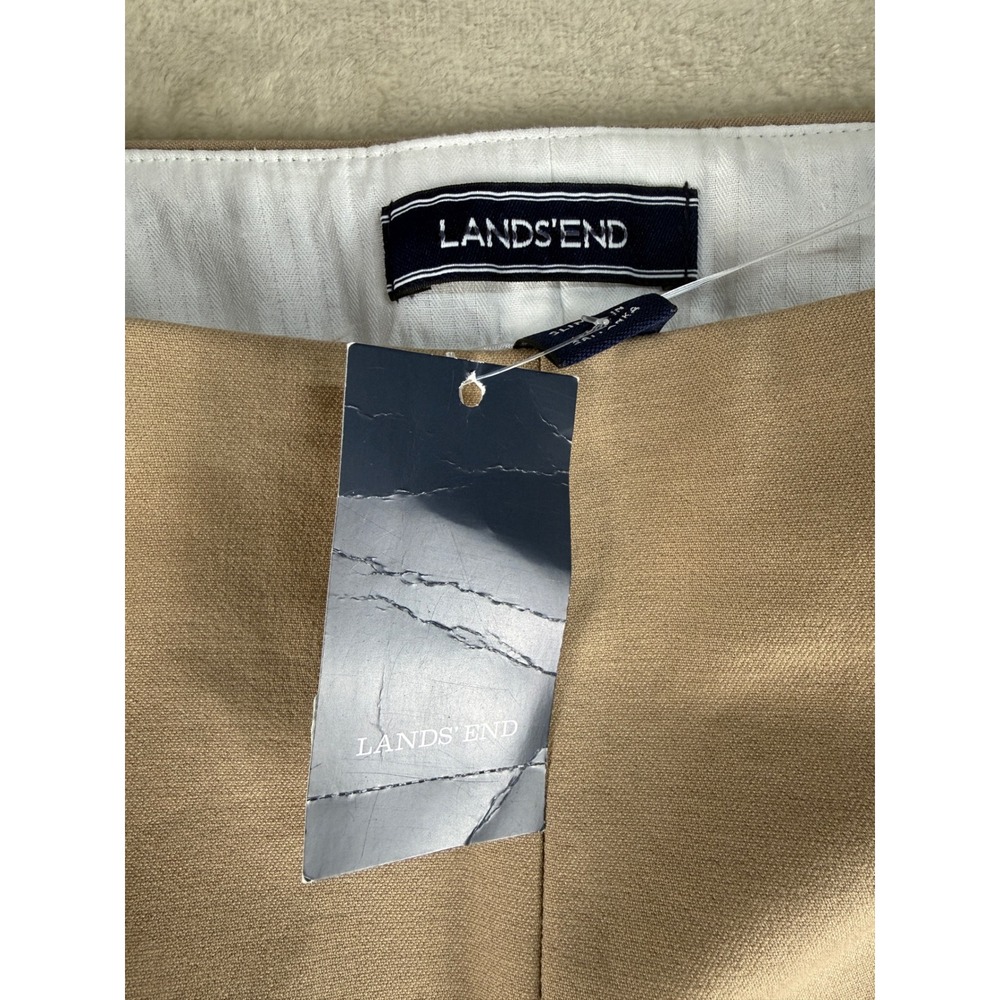 Lands End Womens 12 Mid Rise Slim Leg Bi-Stretch Khaki Pants Side Zip NEW - Picture 4 of 16